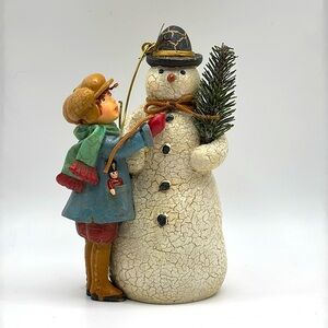 Hallmark Snowman and boy 2003 Christmas ornament
